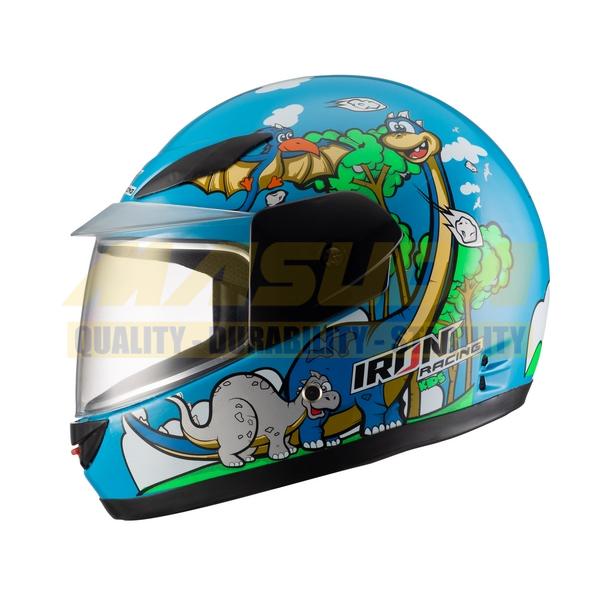 CASCO INTEGRAL PARA NIÑO IR-109 DINO KIDS AZUL