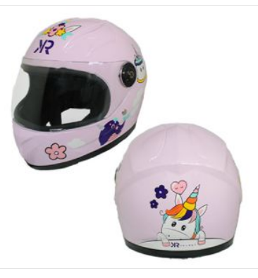 CASCO CERRADO INFANTIL FANTASY BLANCO   BRILLANTE MICA TRANSPARENTE TALLA GRANDE