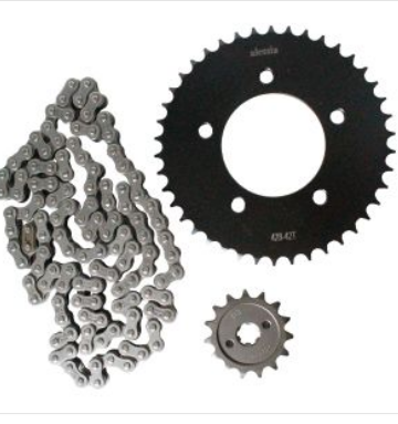 KIT DE SPROCKET IRON BOX CADENA REFORZADA 428H-124L SPROCKET 42T/15T VN NITROX-250 T2 19-24/VN NITROX-200 19-24/VN V-RACER-250 20-22/VN NITROX-250 T3 22-24