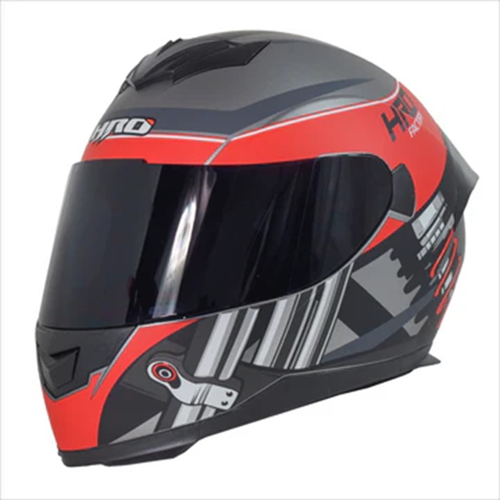  CASCO HRO FACTORY (NEGRO/ROJO, XL)