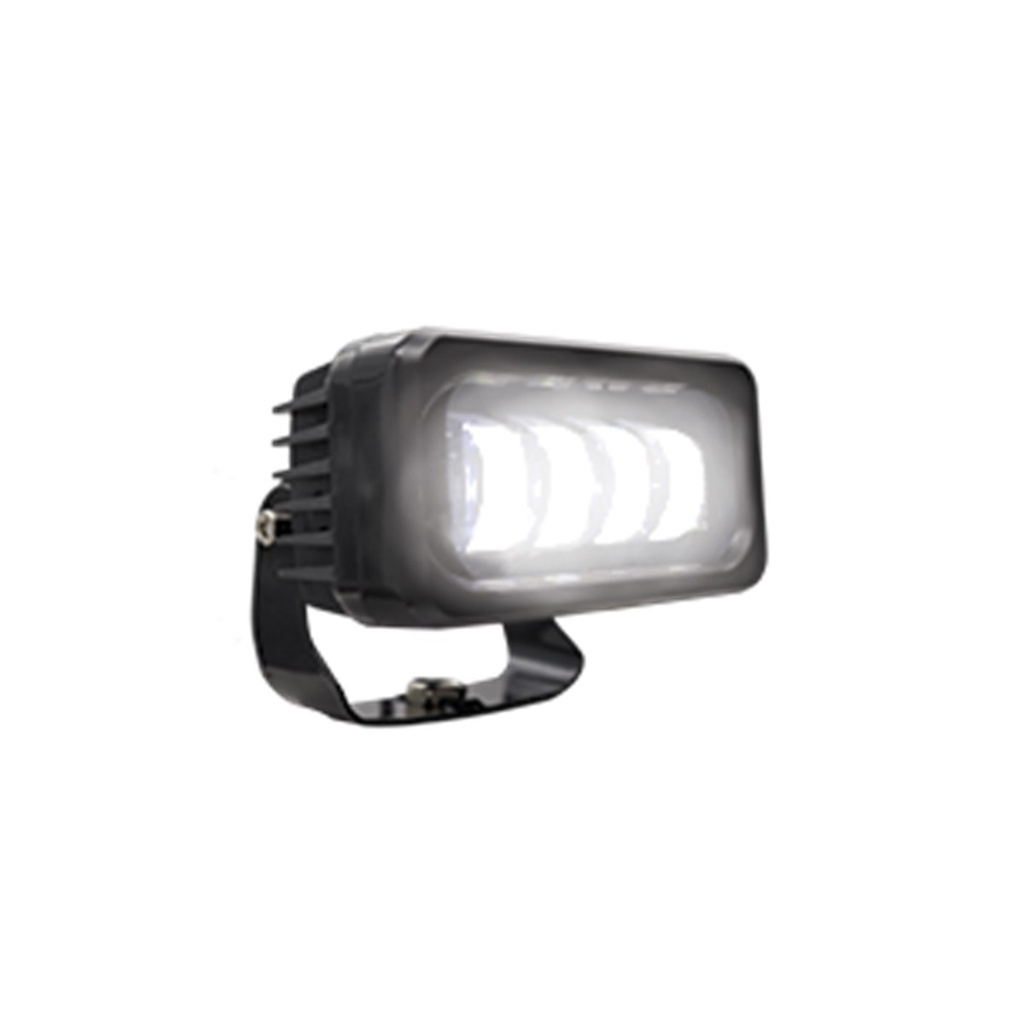 BARRA LED LUZ BLANCA RECTANGULAR 4 LED CON LUPA CON LUZ ALTA, BAJA Y ESTROBO