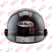 CASCO 1/2 CACHUCHA ABS DE ALTO IMPACTO CALIDAD ISO MSD-300 NEGRO BRILLO