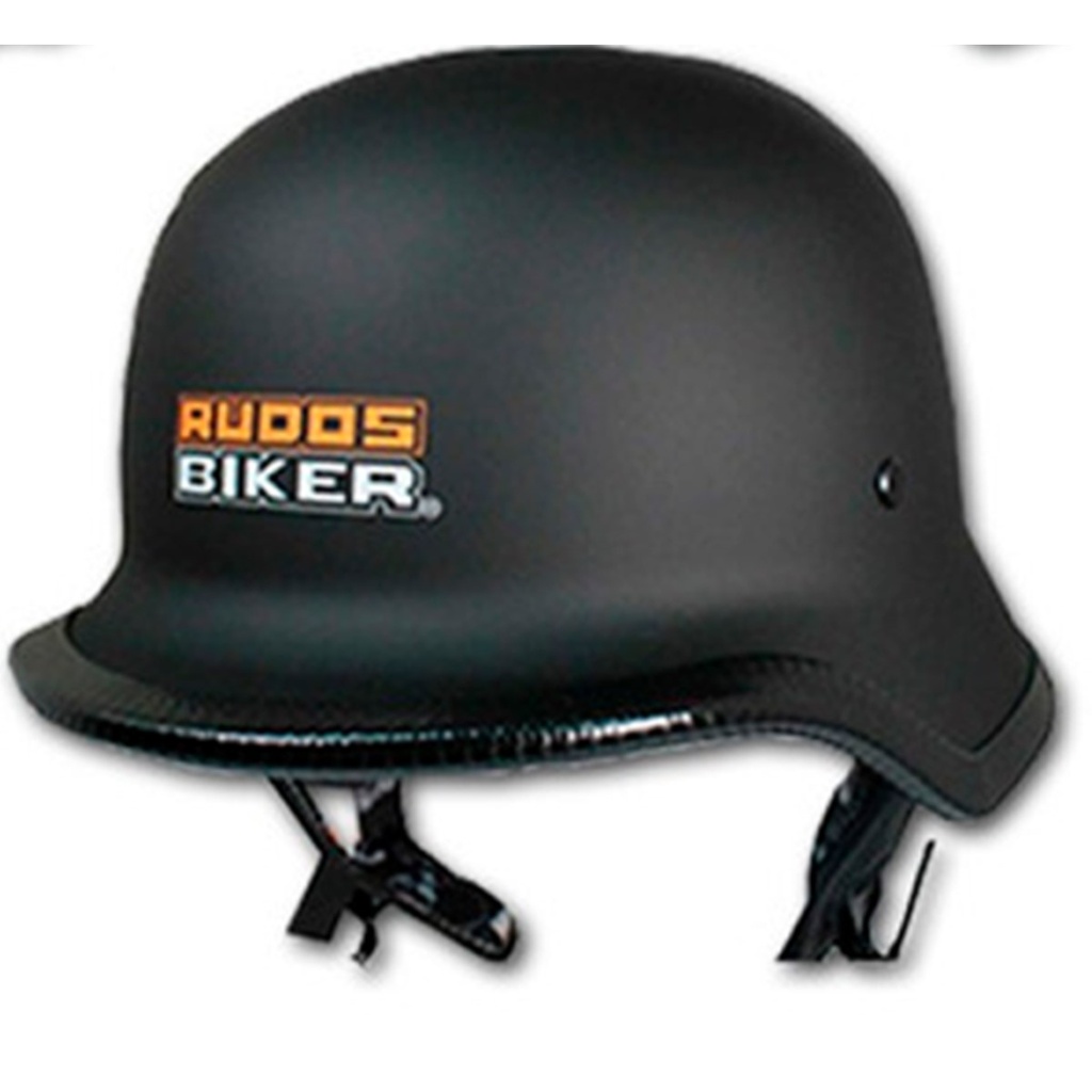 CASCO 3/4 RUDO CERTIFICADO DOT RUDOS BIKER TALLA XL NEGRO-BLANCO-NARANJA MATE