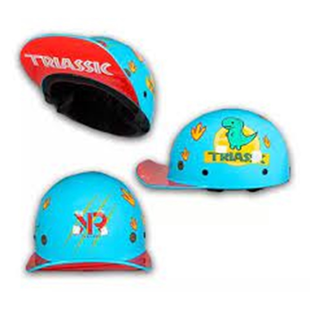 CASCO CACHUCHA INFANTIL TRIASSIC AZUL BRILLANTE