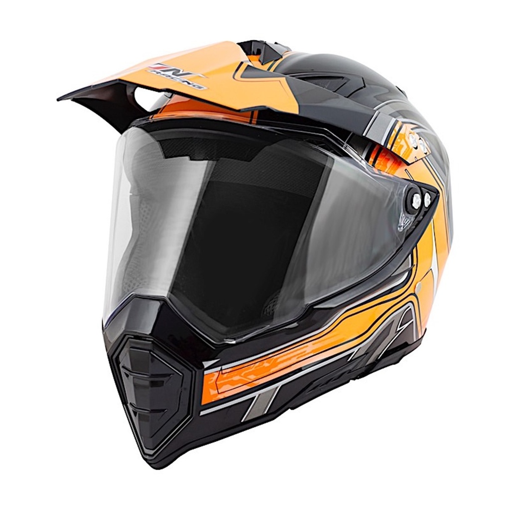 CASCO CROSS IRON RACING-K13 DOT NARANJA TALLA L