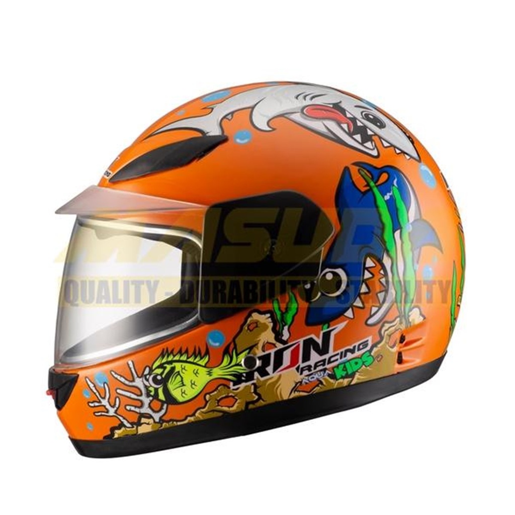 CASCO INTEGRAL PARA NIÑO IR-109 AQUA KIDS NARANJA