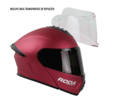 CASCO RODA PILOT ROJO METAL MC TRANS REP HMO XL ABATIBLE SVS