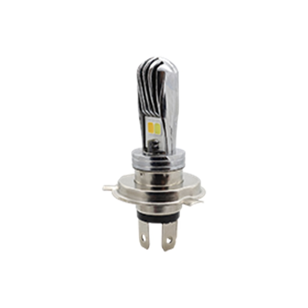 FOCO DE FARO CROMADO LED H4 AMAR-BLANCO