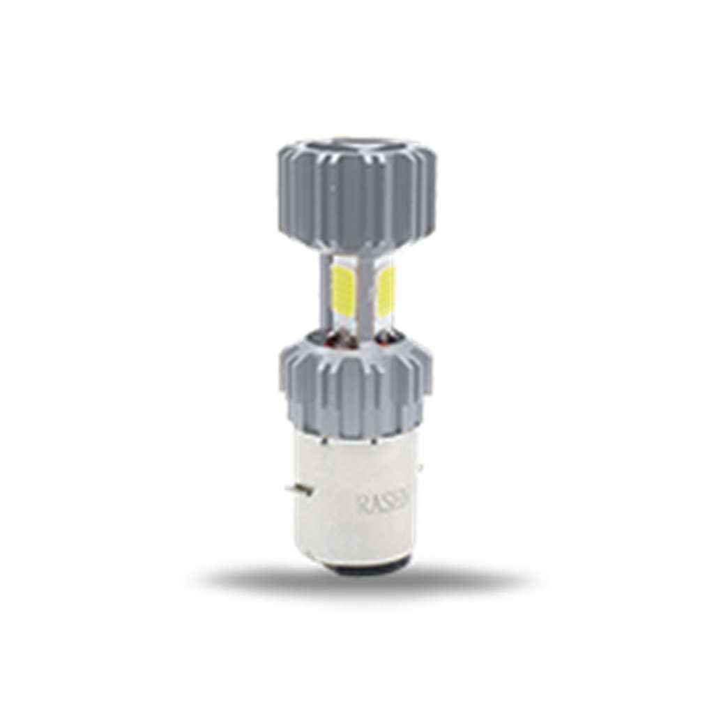 FOCO DE FARO LED MEDIA VUELTA 3 LADOS (PLATA)