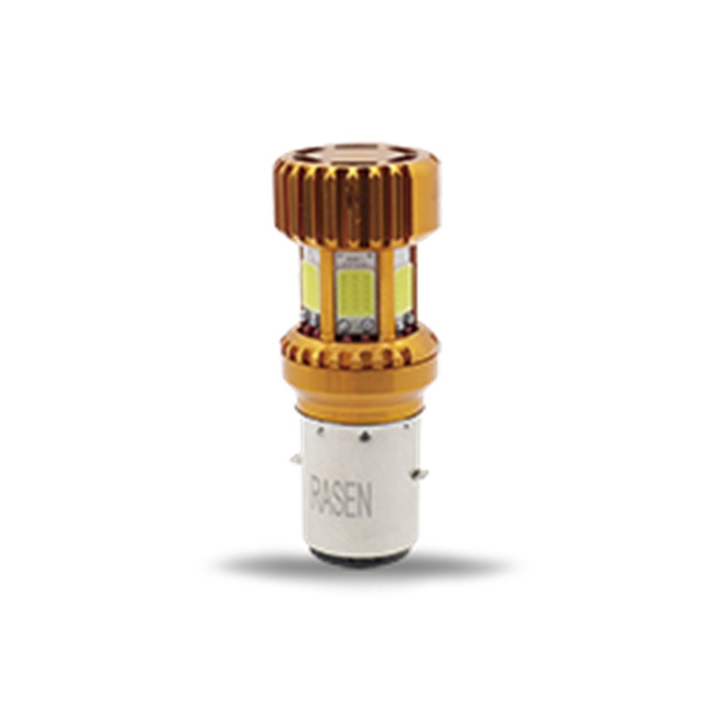 FOCO DE FARO LED MEDIA VUELTA 6 LADOS (DORADO)