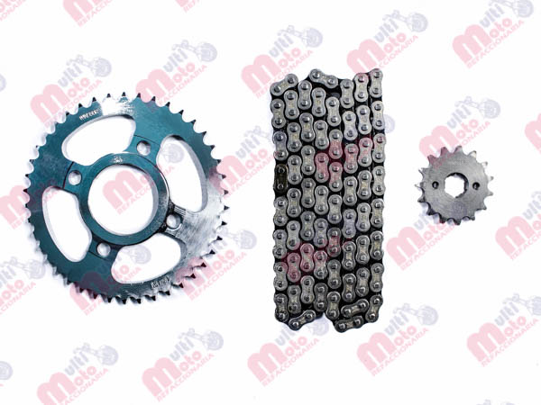 KIT SPROCKETS Y CADENA P/ITALIKA FT-180