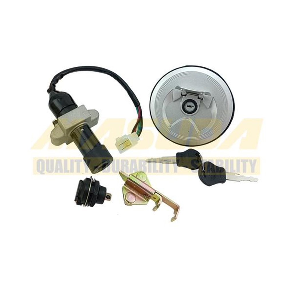 KIT SWITCH COMPLETO C/TAPON DE GASOLINA Y SEGURO DE ASIENTO P/ITALIKA 150Z/150SZ/170Z