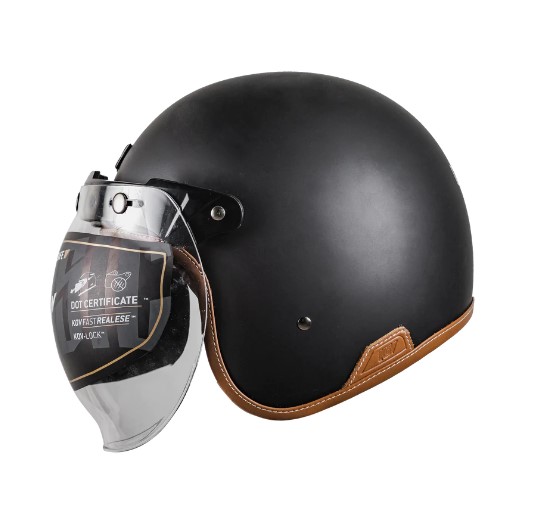 KOV CASCO CLASSIC SOLIDO NEGRO MATE M