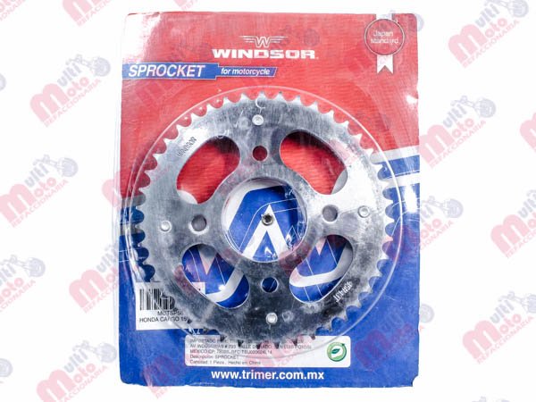 SPROCKET TRAS. "WINDSOR" P/HONDA CARGO 1