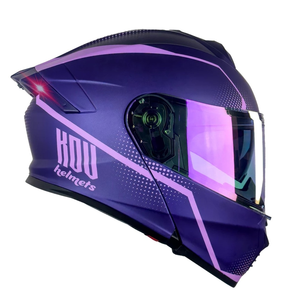 KOV CASCO THUNDER WAVES MORADO C LED XL