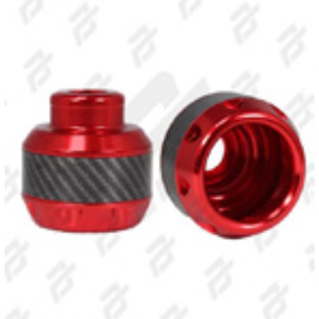 SLIDER PUNTA DECORATIVA DE ALUMINIO/ABS CARBON ROJO UNIVERSAL