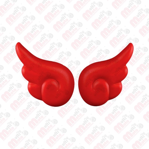 [MZ-1295-RO] Adorno alas de angel para casco rojo