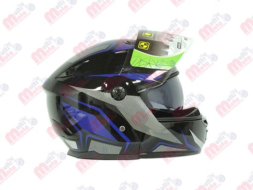 [CAS-YBK-AZN] CASCO ABATIBLE AZUL NEGRO YBK