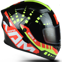 [EG-19.497.02.S] CASCO ABATIBLE BOSS MAX  NEGRO/AMARILLO    M