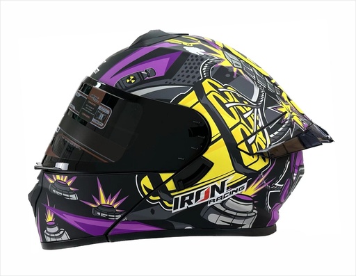 [CAS-7101-6523B] CASCO ABATIBLE IRON RACING BOTECE IR-120 ANDREA VIOLETA M