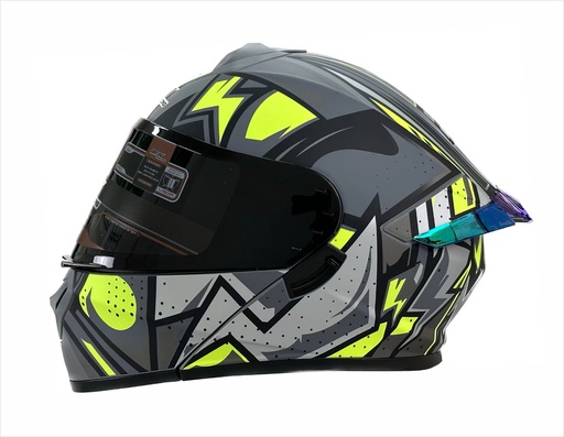 [CAS-7101-6517C] CASCO ABATIBLE IRON RACING BOTECE IR-120 JUAN GRIS L