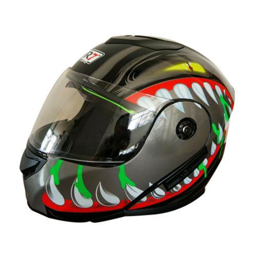 [7101-1284-P] CASCO ABATIBLE R7 RACING MD-903 DOBLE MICA L GRS/ROJ/VDE/BCO