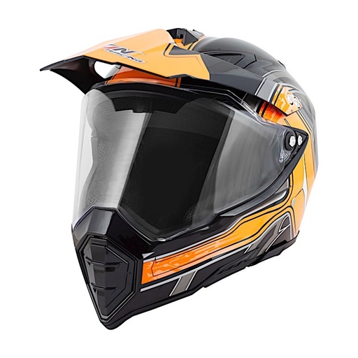 [CAS-7101-1652C] CASCO CROSS IRON RACING-K13 DOT NARANJA TALLA L