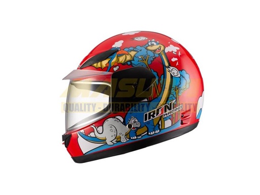 [CAS-7101-1990] CASCO INTEGRAL PARA NIÑO IR-109 DINO KIDS ROJO