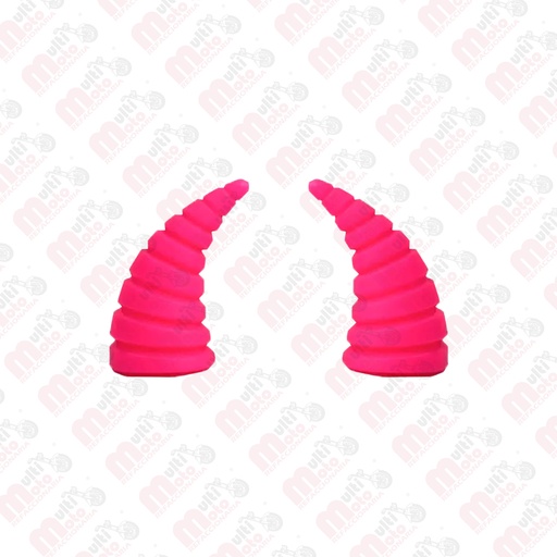 [MZ-1347-R] Cuerno Pequeño para Casco Rayado / Espiral Rosa