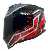 [7502305895891] DC CASCO KROON BATMAN ROJO L