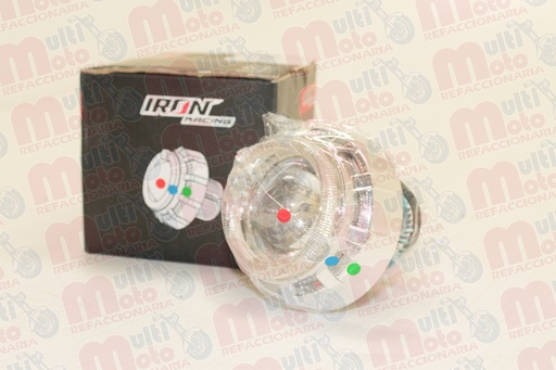 [FOB-3216-1434] FOCO PRINCIPAL HYPER LEDS LUPA P/MOTOCICLETA C/OJO DE DIABLO Y DE ANGEL DOBLE 12V 6000K 2000LM A.