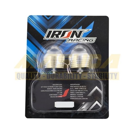 [FOB-3216-0654] JGO FOCO ESTROBO FLASH LED'S 12V LUZ VERDE