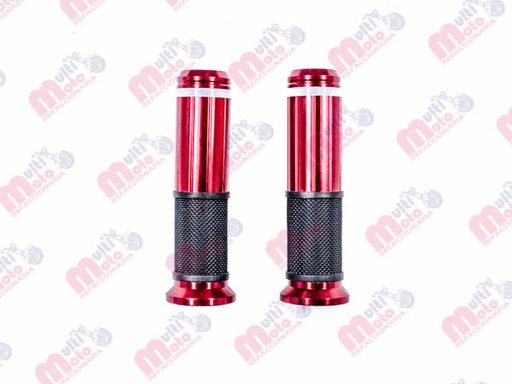 [PUÑ-1107-0400R] JUEGO PUÑOS ALUMINIO C/LUZ MSD-294 ROJO