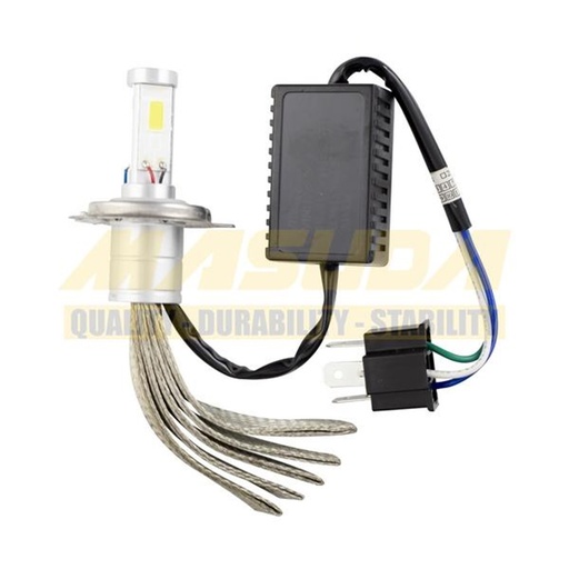 [FOB-3216-1231] KIT FOCO HYPER LEDS P/MOTO H4 UNIVERSAL LUZ BLANCA IR-H03H4 12-80V 20W 2000LM