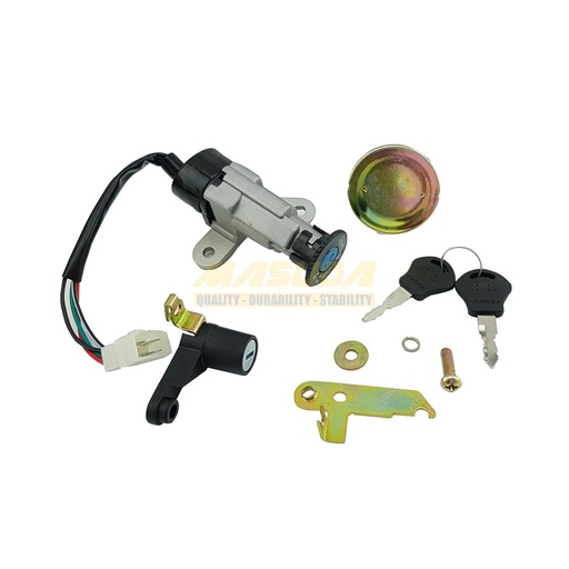 [SWI-1124-017] KIT SWITCH COMPLETO C/TAPON DE GASOLINA Y SEGURO DE ASIENTO P/ITALIKA AT110 SPORT