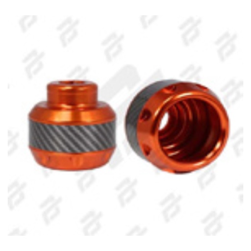 [SLI-018NA] SLIDER PUNTA DECORATIVA DE ALUMINIO/ABS CARBON NARANJA UNIVERSAL